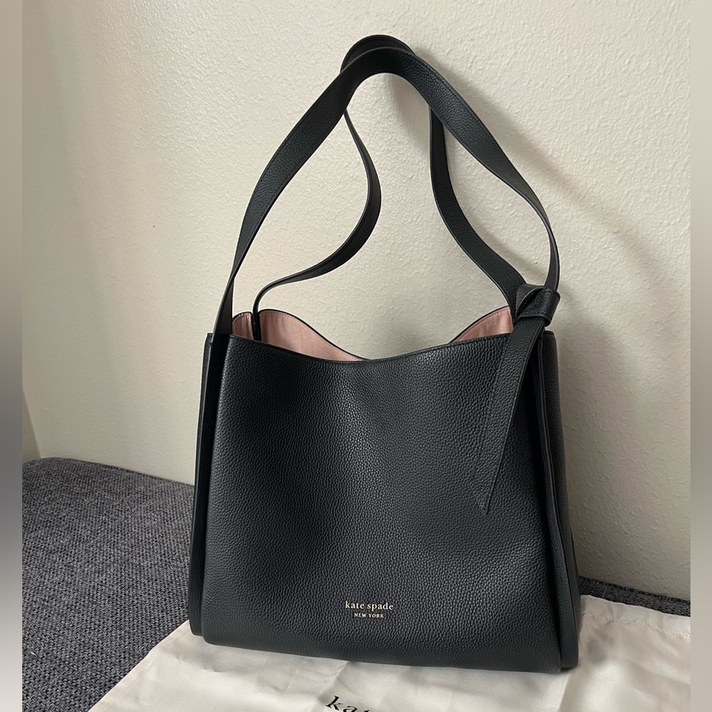 NWOT Kate Spade Knott Large Shoulder Bag in Black